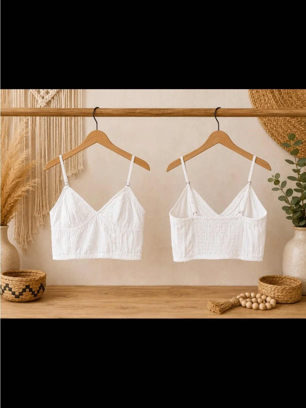 Free People White Ribbed Cropped Cami Top M - Picture 1 of 4